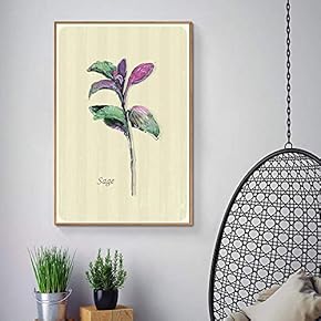Floating Framed Canvas Wall Art for Living Room, Bedroom Vintage Green Plant Canvas Prints for Home Decoration Ready to Hang - 16x24 inches