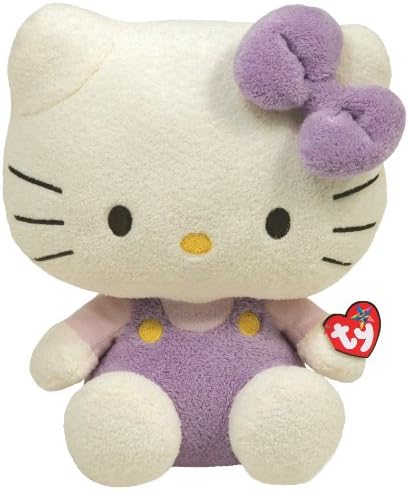 Ty Beanie Buddy Hello Kitty - Lavendar Overalls (Large)
