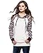 Bluetime Womens Fall Winter Long Sleeve Floral Print Pullover Hoodie Sweatshirt