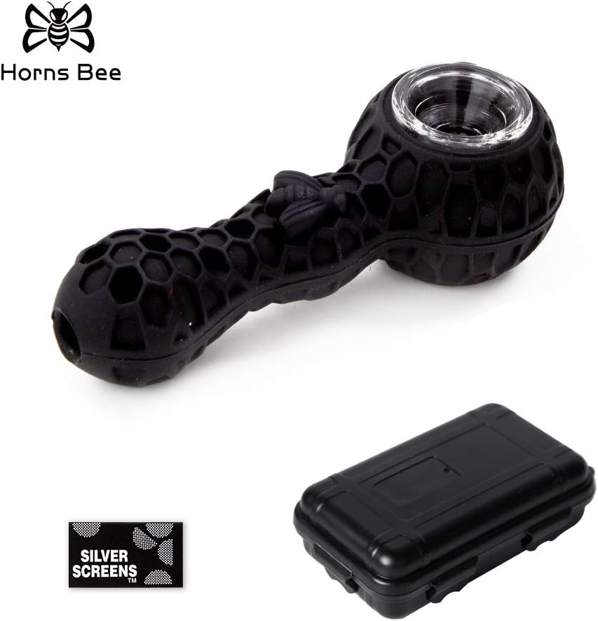 Horns Bee Honey Silicone Straw Pipe Set with Box Packaging