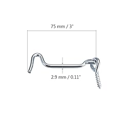 ZXUEZHENG 4Pcs 3 inches Cabin Hook Eye Latch Gate