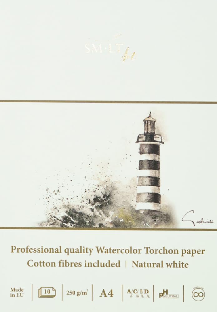 SM.LT Watercolour Pad White Paper A4 10 Sheets 250gsm AS-10(250)/PRO