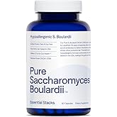 Essential Stacks Saccharomyces Boulardii Probiotics (Non-GMO & Gluten Free) - 5 Billion CFUs for Gut Health (60 Capsules)