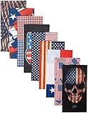 Sojourner 9PCS Seamless Bandanas Face Mask Headband Scarf Headwrap Neckwarmer & More - 12-in-1 Multifunctional for Music Festivals, Raves, Riding, Outdoors