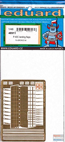 EDU48911 1:48 Eduard PE - P-40C Warhawk Landing Flaps (for use with the Bronco kit) MODEL KIT ACCESSORY