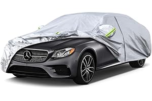 Kaugung 6 Layers Car Cover Custom Fit Mercedes Benz C300, C250, C43 Sedan from 2004 to 2025, Waterproof Car Cover All Weather for Automobiles, Sun Rain Dust Snow Protection.