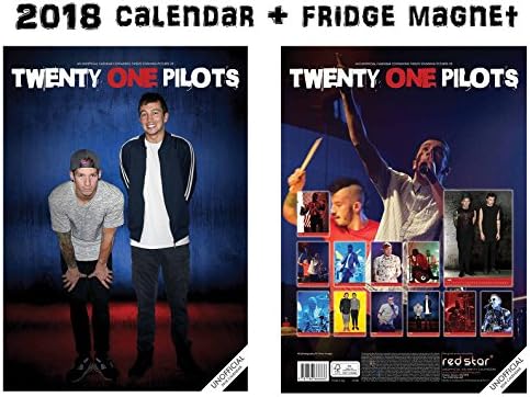 TWENTY ONE PILOTS CALENDAR 2018 + TWENTY ONE PILOTS FRIDGE MAGNET