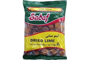 Sadaf Dried Limes - Jumbo Dried Limes for Cooking and Food Flavoring - Lemon Omani - Persian Limes - Middle Eastern Cuisine - Kosher - 4 Oz Resealable Bag