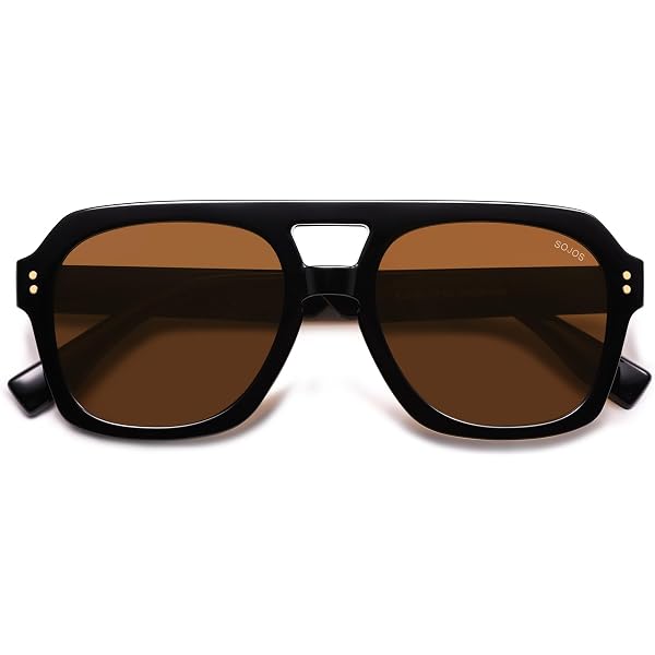 Amazon.com: SOJOS Retro Thick Polarized Aviator Sunglasses  display picture 1