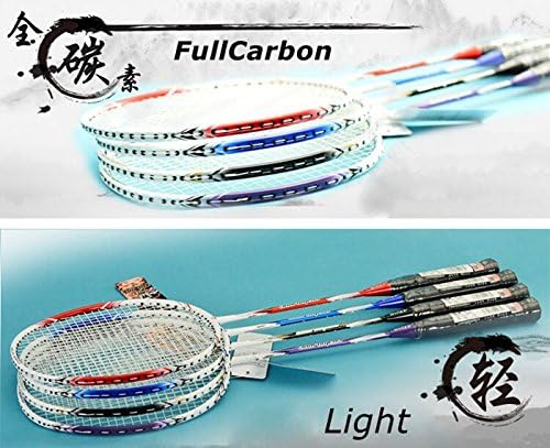 Whizz Carbon Fiber Badminton Rackets High-end Racquet with Bag Color Red