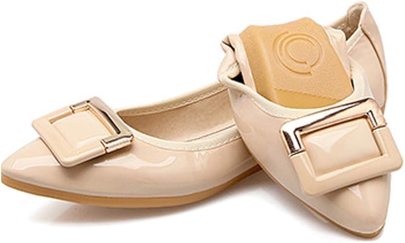 Amazon Teddy ポケッタブルシューズ レディース 折りたたみ パンプス 携帯靴 ぺたんこ オフィス 室内ばき Shoes021 A A ベージュ 24 5cm 39 Teddy パンプス