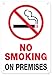 No Smoking Sign, Large Rust Free 7x10 Aluminum, for Indoor or Outdoor Use - by ARMO