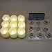 LAPROBING 9 Pcs Battery Operated LED Votive Tea Lights Candles Flameless Candles with Remote Control Extended Light Time Dimmable for Christmas Birthday Parties Weddings Decorations Christmas