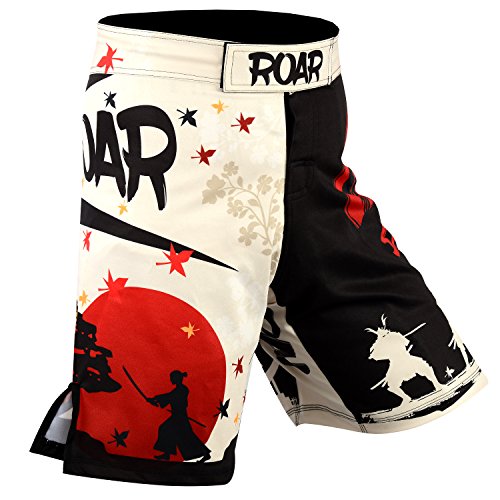 Roar Boxing Mixed Martial Arts MMA Cage Fighting Shorts BJJ Grappling No GI Wear (Samurai, XLarge)