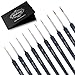 Holotap Detail Paint Brush Set, 10 Sizes Miniature Art Painting Brushes Micro Detail Brush Set for Spray Watercolor Oil Acrylic Craft Models Painting (Dark Blue)