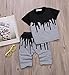 Baby Boys Outfits Gray Clothes T-Shirt Tops+Pants 2PCS Set (3-12 Months)