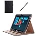 ProCase Galaxy TabPro S Case, Leather Stand Folio Case Cover for Galaxy TabPro S 12 inch 2-in-1 Tablet 2016, with Multiple Viewing Angles, Document Pocket (Black)
