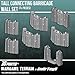 EnderToys Tall Connecting Barricade Wall Set, Terrain Scenery for Tabletop 28mm Miniatures Wargame, 3D Printed and Paintable