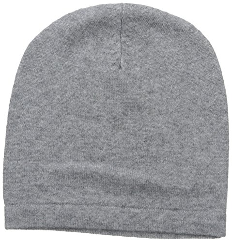 Phenix Cashmere 100% Cashmere Knit Slouchy Hat, Grey, One Size
