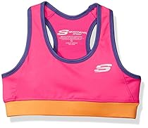 Skechers Big Girls' Sport Core Bra, Pink Glow, Small