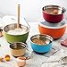 Multicolor Stainless Steel Mixing Bowls with Airtight Lids