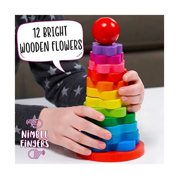 Jaques-of-London-Wooden-Toys-Shape-Sorter-Premium-Wooden-Rainbow-Baby-Toys-for-1-2-3-year-olds-Educational-Montessori-Toys-for-boys-and-girls-Since-1975 Jaques of London Rainbow Stacking Rings | Baby Stacking Rings | Wooden Toys for 1 2 3 Year Olds Boys and Girls…