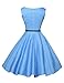 GRACE KARIN Boatneck Sleeveless Vintage Tea Dress with Belt