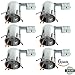 6 Pack Hykolity 6 Inch Remodel LED Can Air Tight IC Lighting Recessed Housing Aluminum for LED Retrofit Kit, 120V Line Voltage