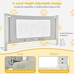 BABY JOY Bed Rails for Toddlers, 70'' Extra