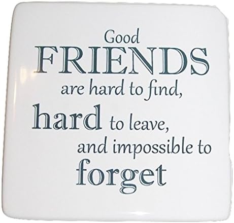 Quotes on Friends White Ceramic Coasters - Set of 3