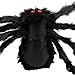 TissueDeep 59 Inch 150cm Giant Huge Black Spider Decorations, Halloween Outdoor Large Size Realistic Fake Hairy Spider Props Decor for Halloween Party, Patio Big Spiderweb Decorations