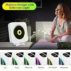KOVCDVI Portable CD Player with Bluetooth