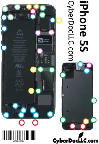 iPhone 5S CyberDoc MMagnetic Screw Chart Mat for iPhone 5S CyberDoc LLC USA