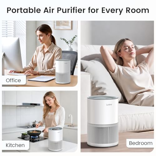 2 Pack Air Purifiers for Home Large Room up to 1200ft², LUNINO Air Purifier for Bedroom with H13 HEPA Washable Filter, Aromatherapy, Air Quality Sensor, Sleep Mode for Smoke, Dust, Pet Dander, Odor