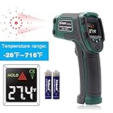 Digital Infrared Thermometer Laser Temperature Gun (Battery Include) with LED Display Non-Contact -26℉- 716℉(-32℃- 380℃) Ideal for Food Meat Cooking Kitchen, Automotive, Industry Measurement