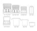 Vercord 8 Set Travel Packing Pods Luggage Organizers Cubes with Laundry Bags Accessories, Grey