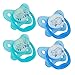 Dr. Brown's PreVent Orthodontic Pacifier - Blue Glow-in-the-Dark - 4-Pack - 0-6m
