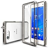 Xperia Z3 Compact Case - Ringke FUSION Case [Free HD Film/Dust&Drop Protection][SMOKE BLACK] Shock Absorption Bumper Premium Hard Case for Sony Xperia Z3 Compact (Not for Z3+ / Z3 / Z3 Dual / Z3v / Z3 Tablet) - Eco/DIY Package