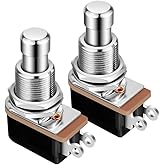 Gebildet 2pcs Momentary Soft Touch Foot Switch SPST Normally Open 2 PIN Stomp Box Push Button Footswitch for Guitar Effect Pe