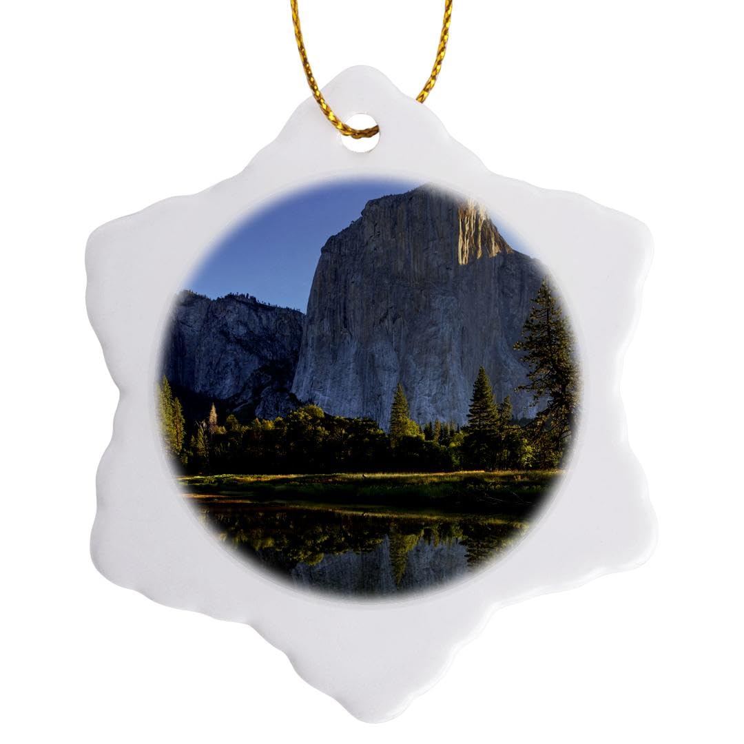 3dRose USA California, Yosemite National Park, El Capitan-Us05 Bjy0066-Jaynes Gallery Snowflake Ornament, Porcelain, Multi-Colour, 3-Inch