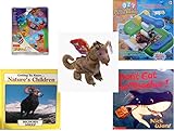 Children's Gift Bundle - Ages 3-5 [5 Piece] - InteracTV Sesame Street Volume 1 - DIY Easy Puzzle Maker Toy - Ty Beanie Baby - Scorch the Dragon - Getting to Know Nature's Children: Bighorn Sheep/Pra