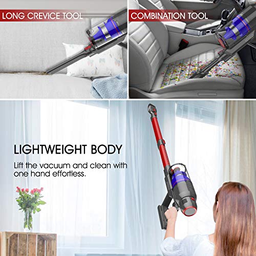 WOWGO Cordless Stick Vacuum Cleaner 20Kpa Powerful Suction Handheld