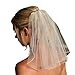 Fair Lady Ivory Simple 1 Layer Pencil Edge with Sequined Short Wedding Veil