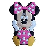 WYECLK Mickey Cute 3D Mouse With Rose Bow Case Silicon Dots Soft Cover For Samsung Galaxy S5
