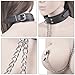 Leather Collar Fur Lining With Nipple Clamps Adjustable Breast Clips Clit for Couples Game