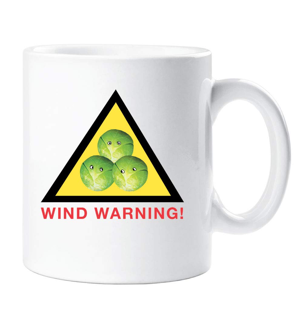 60 Second Makeover Limited Wind Warning Brussel Sprout Mug Funny Bovelty Christmas Stocking Filler Cup