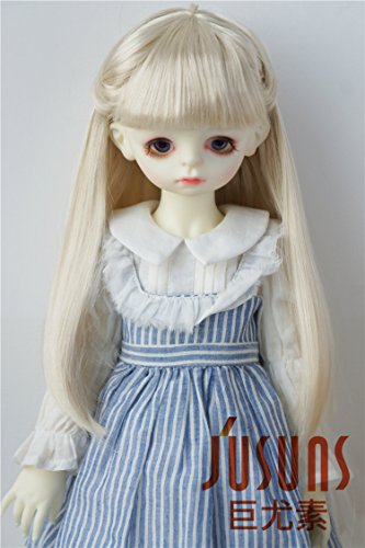 JD088 8-9'' 21-23CM Blond Long Hair with Back Braid BJD Doll Wigs 1/3 SD Lovesick Doll Accessories