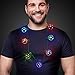 Windy City Novelties 4 Pack Jingle Bell Necklace with 6 Dynamic Light Modes and Jingle Bell Sound for Christmas Parties, Caroling, Gatherings & Party Favors