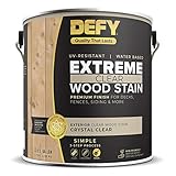 DEFY Extreme 1 Gallon Exterior Wood Stain, Crystal Clear