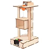 TOYANDONA DIY Elevator Toy Remote Control Physical Equipment Crane Lifts Elevator Model Education Technology Small Production STEM Assembling Science Experiment Kit (Without Battery)